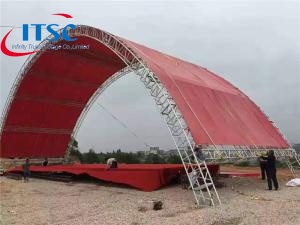 65ft  Aluminum Tunnel Roof Trusses System Structure