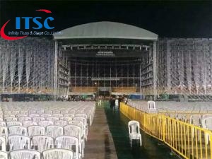 60 foot heavy duty curved roof Stage Trusses system