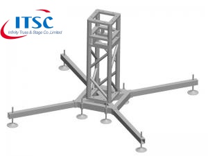 Steel Base plate with wheels for Spigot Truss Roof
