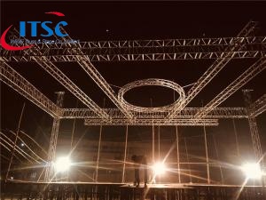 32 foot round ceiling flat roof lighting trusses