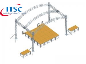 32 FT  Architecture Curved Roof Truss System with PVC