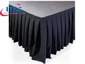 Box Pleat Stage Skirting for Portable Foldable Stages