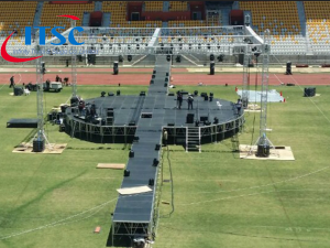 Catwalk Round Stage with Aluminium Portable Stage 4x4ft
