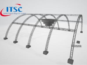 31m W Heavy Duty Outdoor Tunnel  Roof Stage System