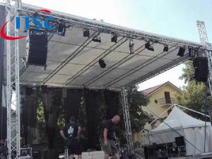 12m Aluminium Stage Truss Flat Rooftop with PVC  cover