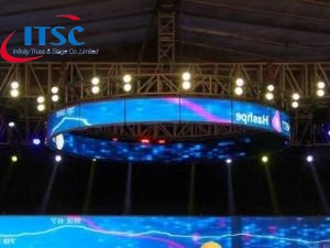 28ft Dia Heavy Duty Circular Truss with 290x290mm spigoted box truss