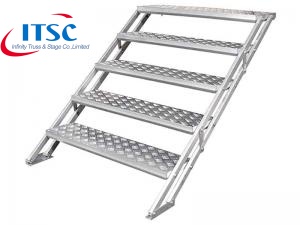 Weatherproof aluminum stairs for 4ft Height portable stage