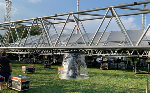 Aluminum roof truss strucuture oudoor setup in Slovakia to Celebrate 2020 New Year