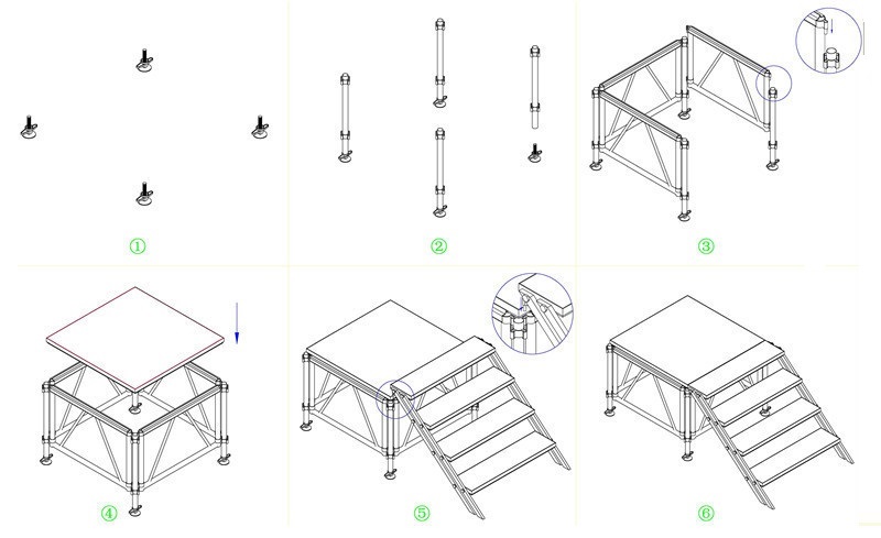 acrylic stage rental