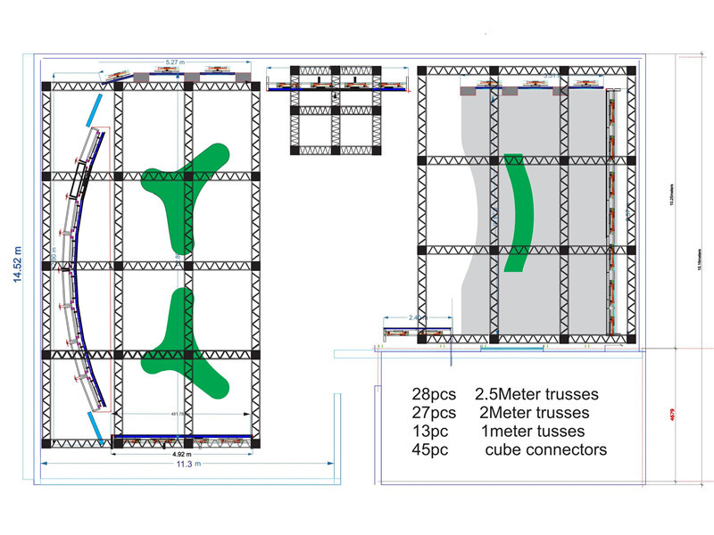 Television broadcast Studio Truss System