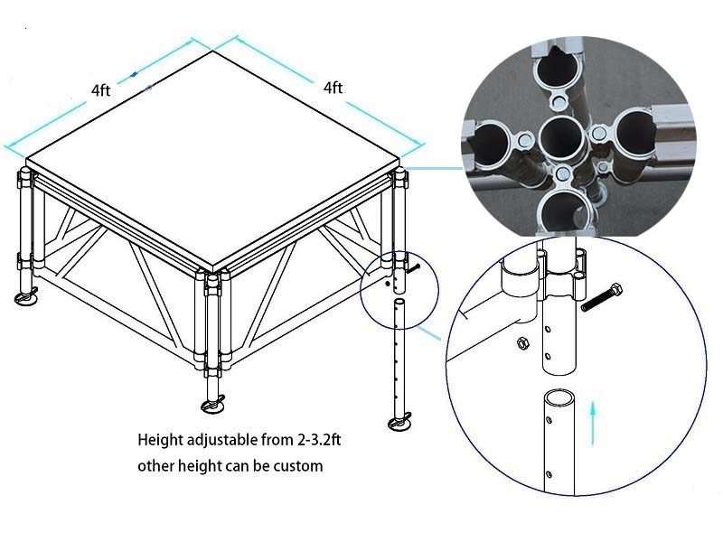 4x4 Stage platform