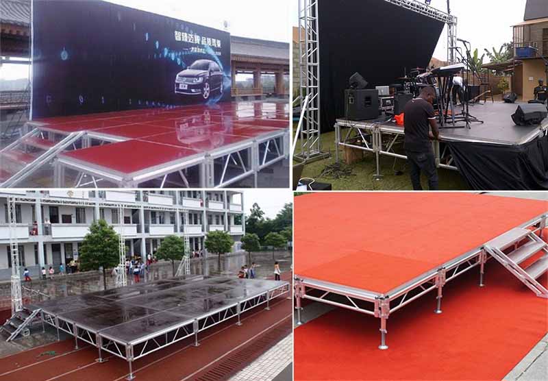 Aluminium stage platform