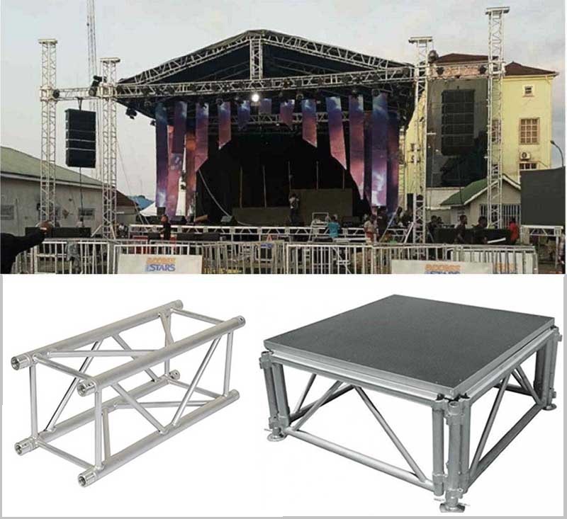 Stage lighting truss systems