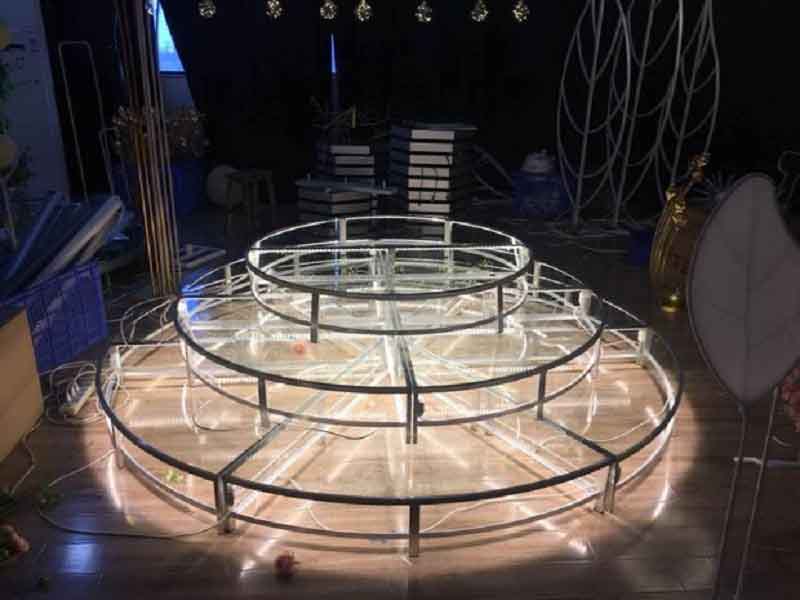 acrylic glass stage for wedding