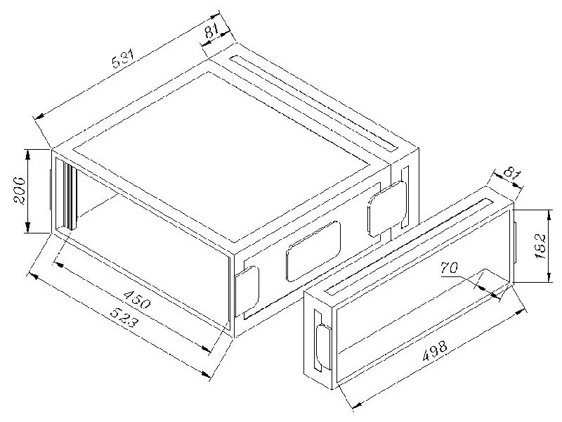 shallow 4u rack case