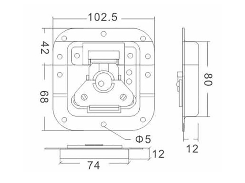 lockable butterfly latch