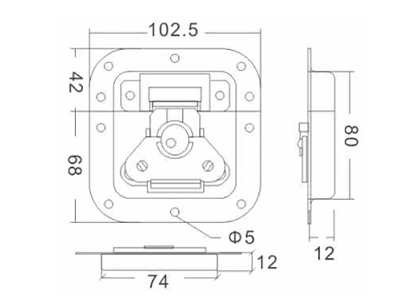 butterfly clip latch lockable