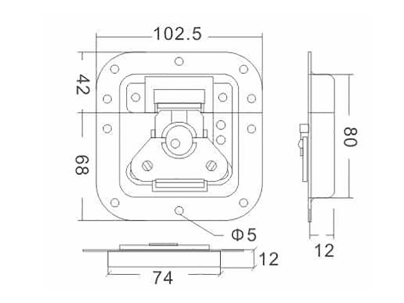 flight case latch for mixer