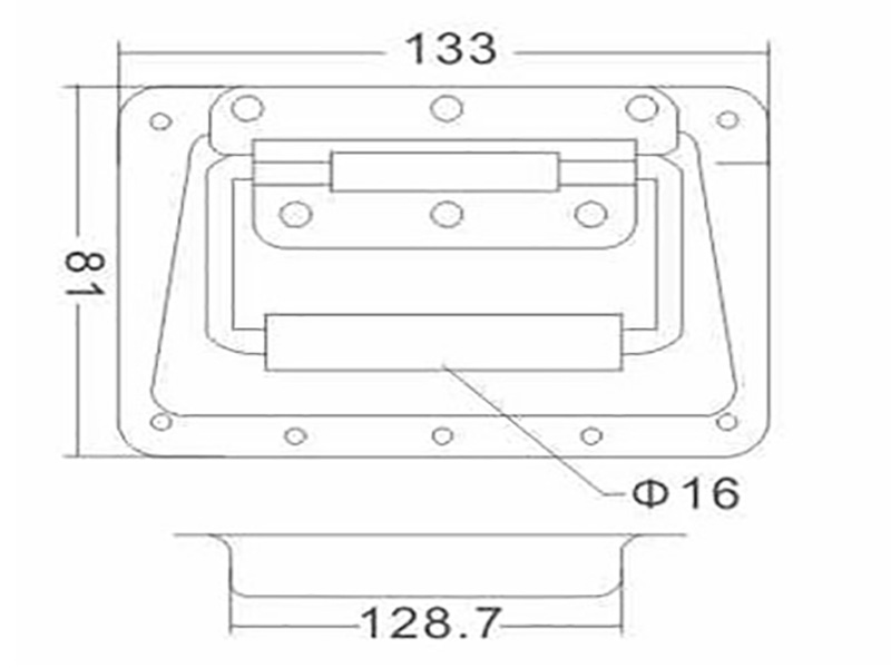 recessed spring loaded handles