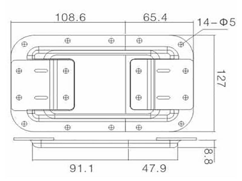 large lid stay hinge kit