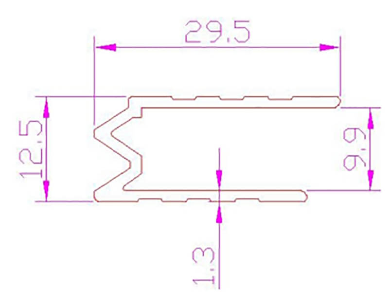 Hybrid Extrusion with Gasket Groove