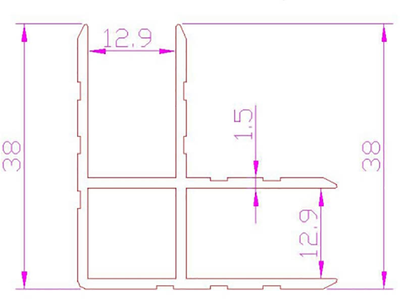 double angle corner extrusion