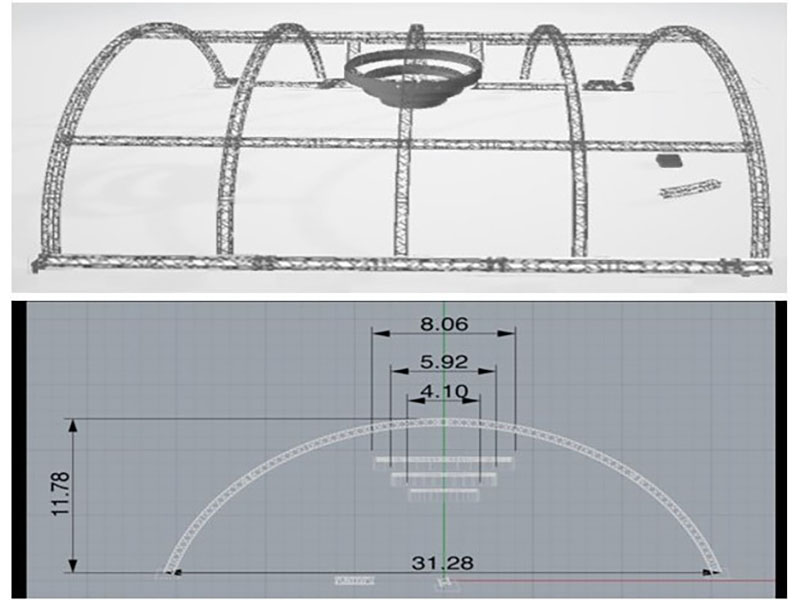 tunnel roof truss system