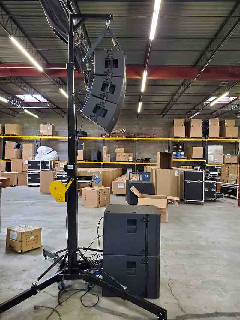 line array lift installation