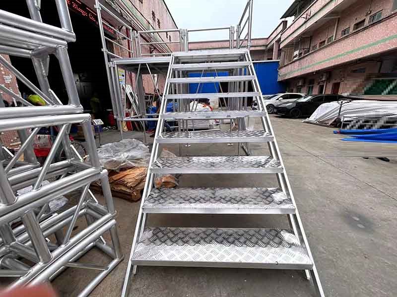 aluminum stage stair assembly