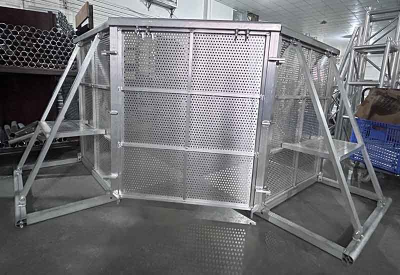aluminum stage stair barrier