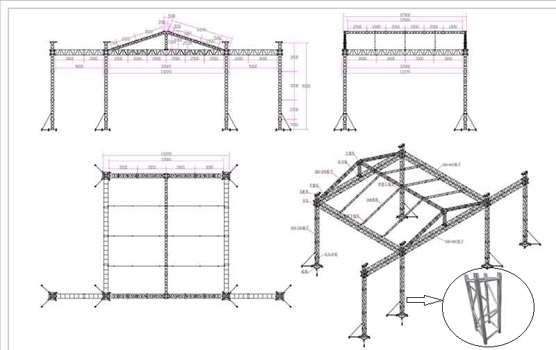 used stage lighting truss