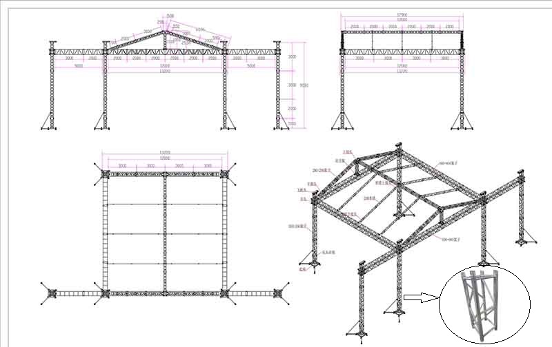 used stage lighting truss