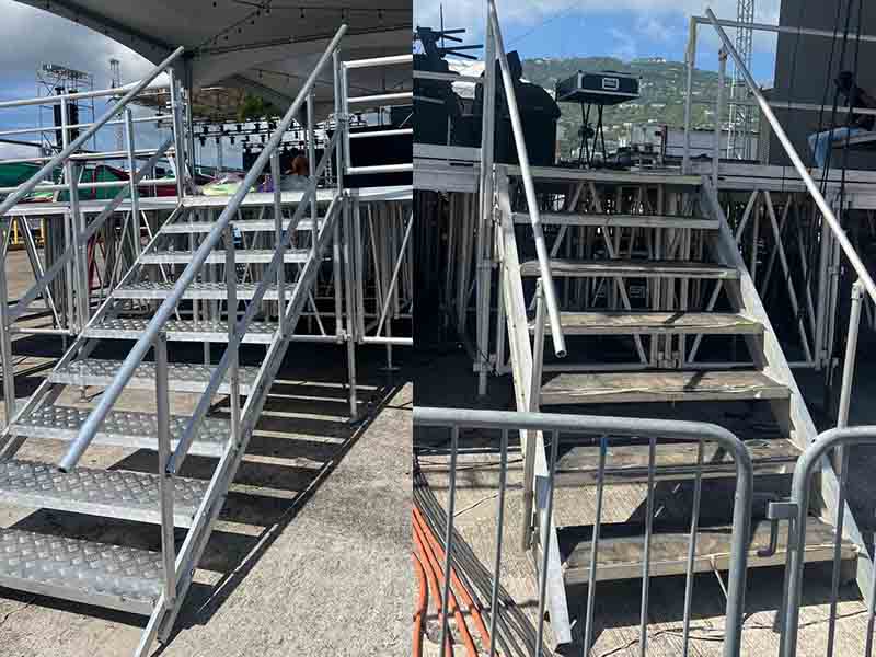 aluminum stage stairs