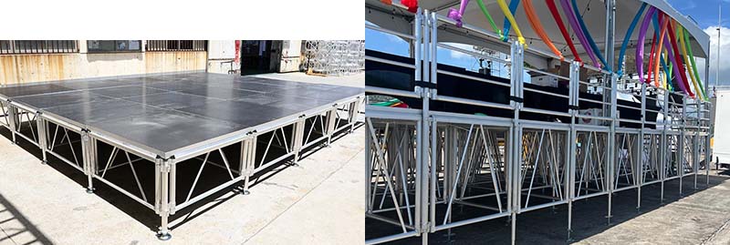Portable stage height