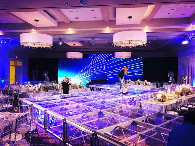 Acrylic stage for wedding