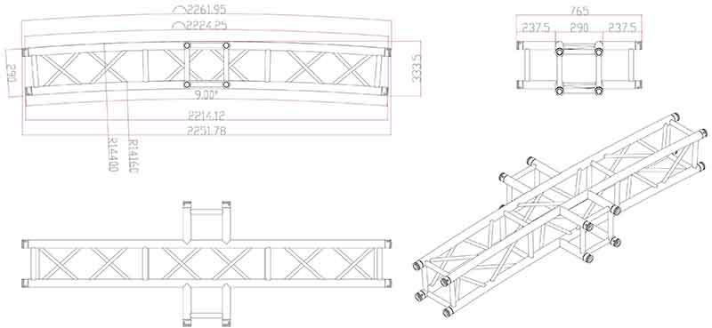 Box truss corner design