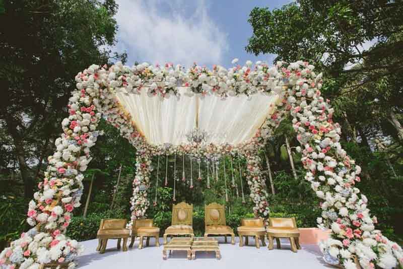 Heavy duty aluminum wedding stage truss