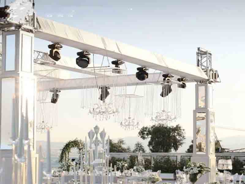 high-end wedding lighting truss