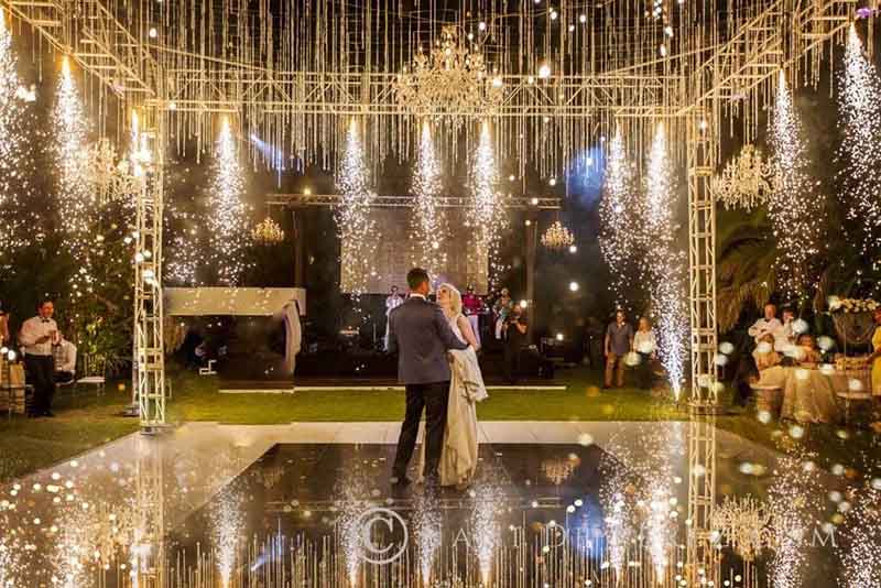 Wedding performance stage setup