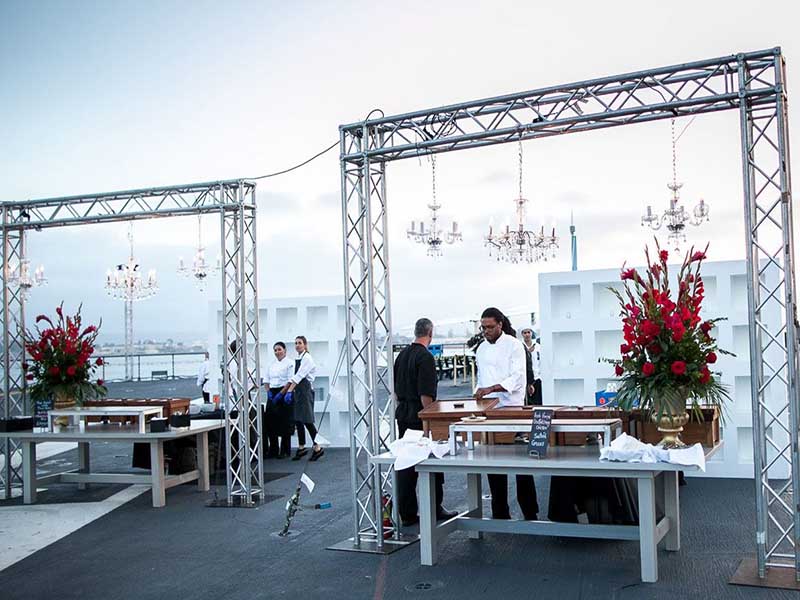 custom lighting truss for weddings