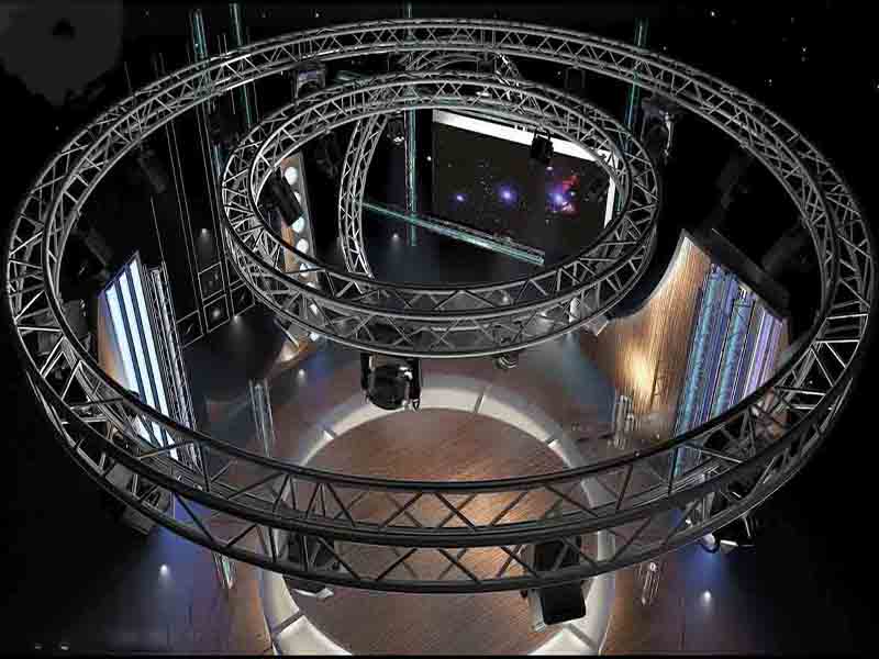 round truss for wedding lighting