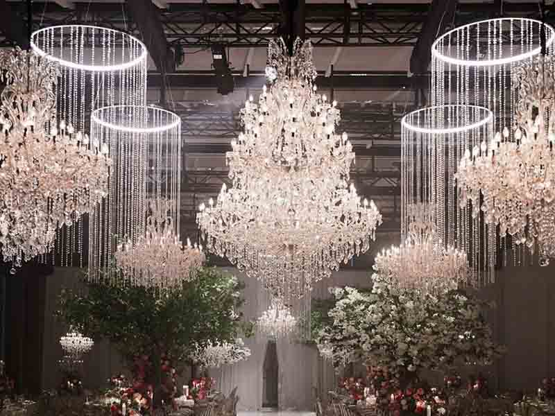 hanging truss circle for wedding lights