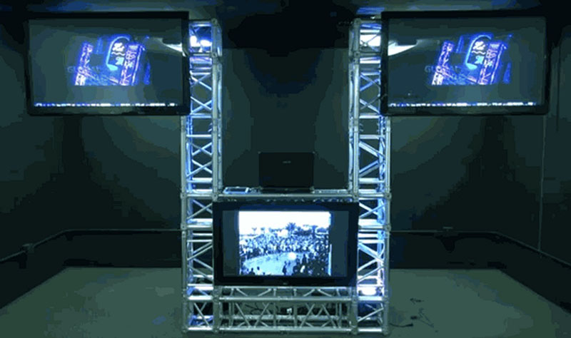 portable DJ truss setup