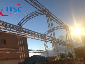 8ft lightweight Small Curved roof truss system
