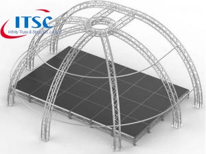 14m Dia Aluminium Dome Roof Stage Truss Structure
