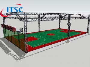 Custom Aluminium Truss Roof for outdoor Basketball Court