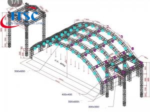 10m  China Graphical Tunnel Truss Stage Roof to buy