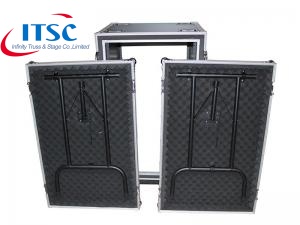 14U Audio Space Shockmount Flight  Rack Case