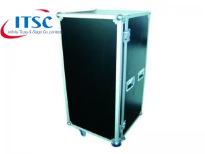 20U Rack Mounted Flight Case with workstation Drawers