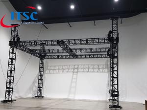 8m Custom Black Box Lighting Stage Truss Flat Roof